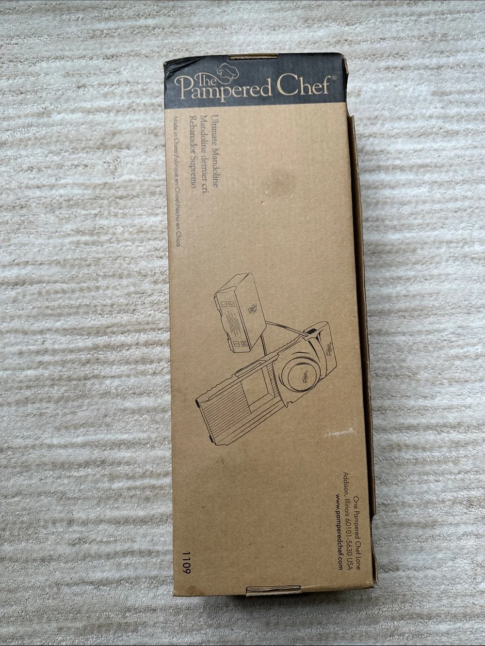 Pampered Chef Ultimate Mandoline #1109 Grater Slicer 4 Blades With Original Box